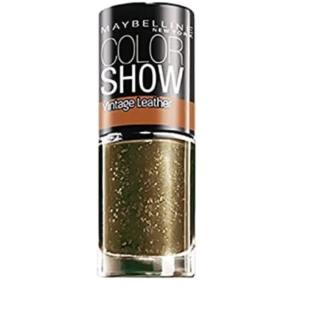 Maybelline, Color Show Vintage Leather, Vernis à ongles, N° 209, Émeraudes dorées, 7 ml