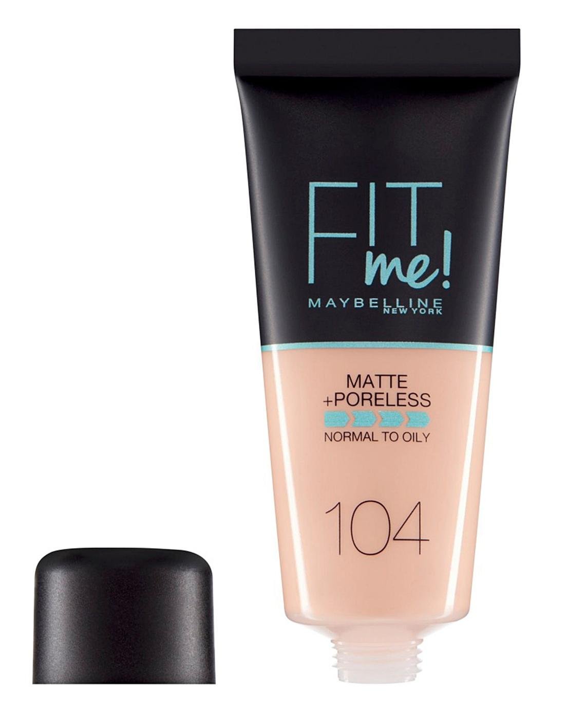 Maybelline, Fit Me Matte + Poreless, Fond de teint liquide, 104, Ivoire doux, 30 ml – Image 2