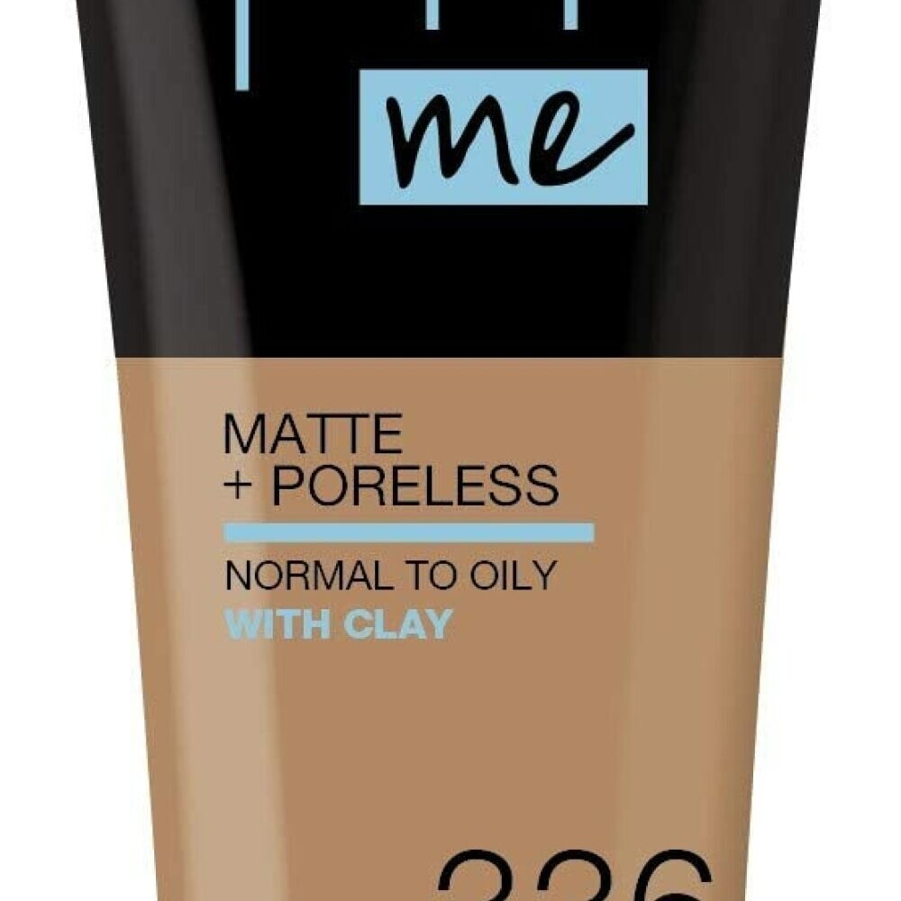 Maybelline, Fit Me Matte + Poreless, Fond de teint liquide, 336, Olive chaude, 30 ml